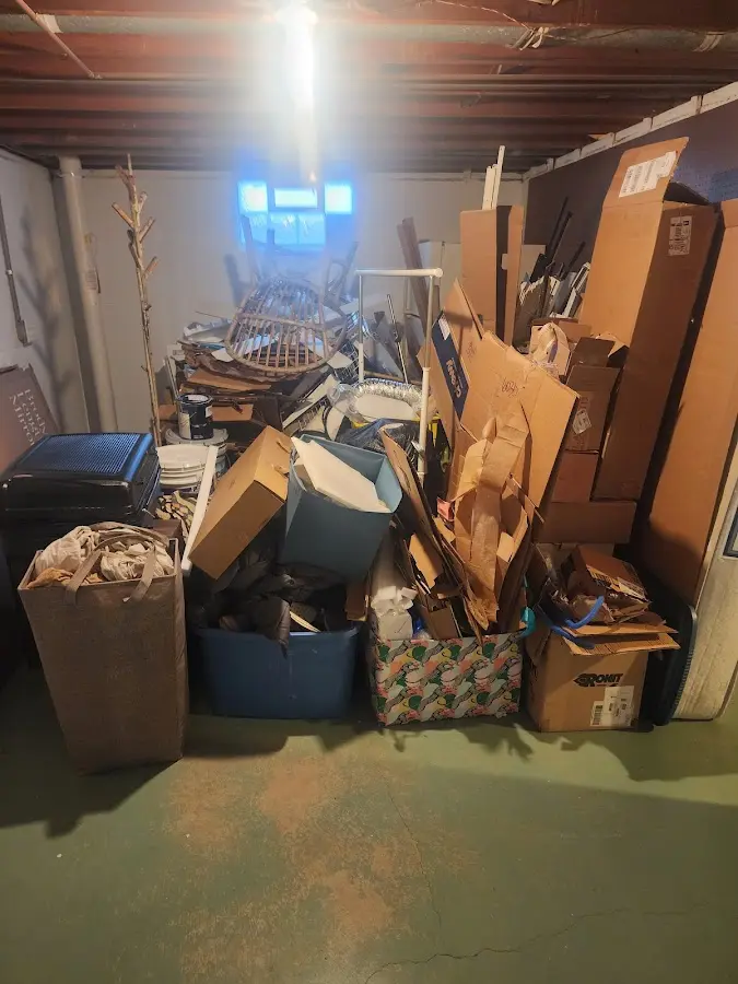 Roll-off dumpster container at job site for 2 Yard Dumpster Rental in Elba